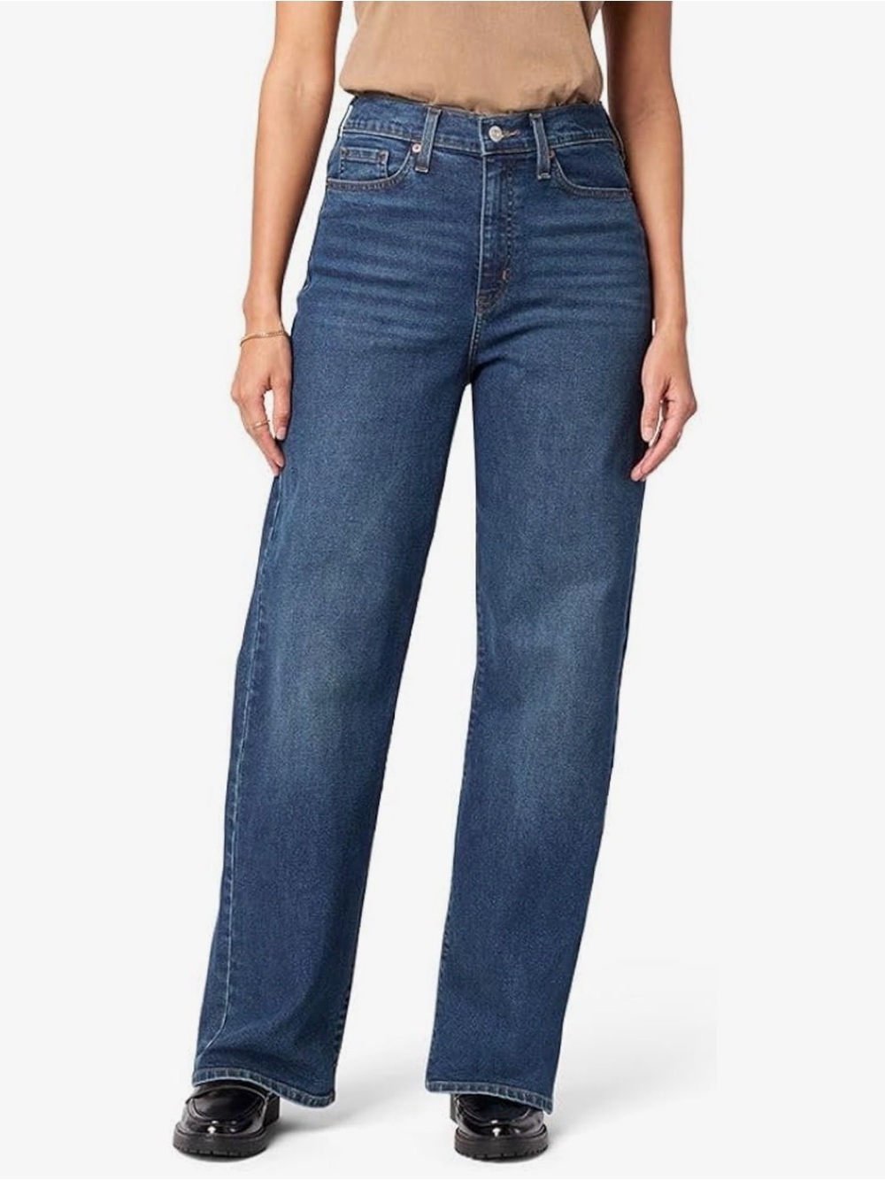 Levi's Dark Blue Wide-Leg High-Rise Jeans